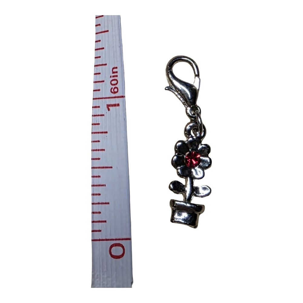 Coffee Pot Charm Silver Tone Dangle Clasp Vintage Style Kitchen Theme